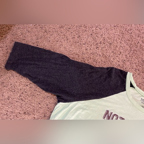 Torrid Baseball Tee - Super Soft Slub Not Average Green & Grey Size 3X - Picture 5 of 8